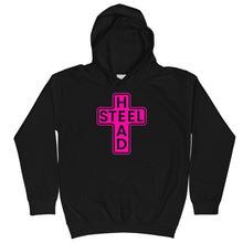 Load image into Gallery viewer, Kids Pink Holy Steelhead Hoodie - Chucker Fly Apparel