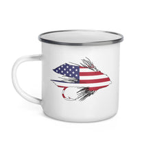 Load image into Gallery viewer, Stars & Stripes Muddler Enamel Mug - Chucker Fly Apparel