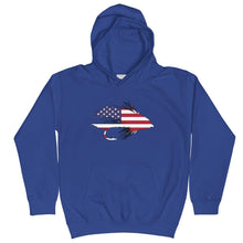 Load image into Gallery viewer, Kids Stars & Stripes Muddler Hoodie - Chucker Fly Apparel