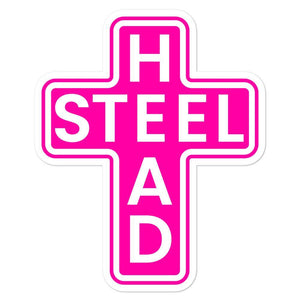 Pink Holy Steelhead stickers - Chucker Fly Apparel