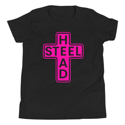 Youth Pink Holy Steelhead T-Shirt - Chucker Fly Apparel