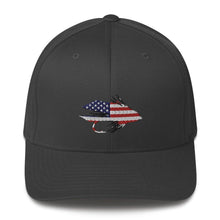 Load image into Gallery viewer, Stars &amp; Stripes Muddler Flexfit Hat - Chucker Fly Apparel

