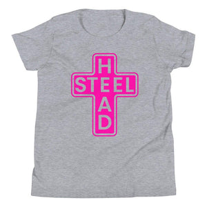 Youth Pink Holy Steelhead T-Shirt - Chucker Fly Apparel