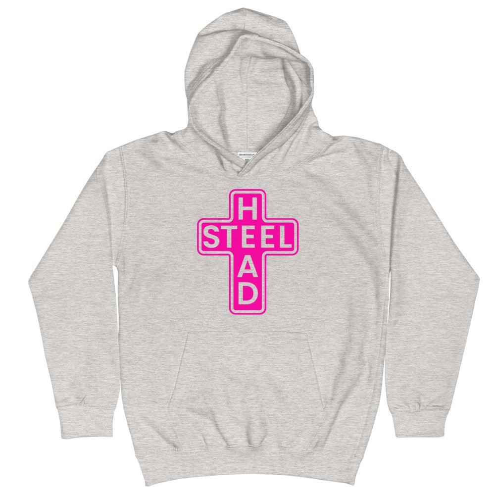 Chucker Fly Apparel Pink Holy Steelhead Hoodie Dark Heather / M